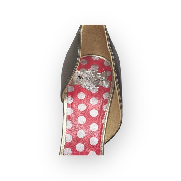 Christian Lacroix ♛ Satin Caged D'Orsay Heels ♛ Bronze Metallic ♛ 37 6.5M 7M ♛ - Picture 9 of 16